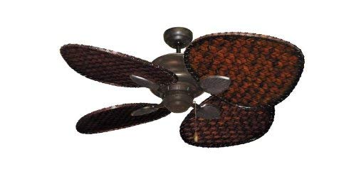 Palm Breeze II Tropical Palm Ceilling Fan in Oil Rubbed Bronze with 48