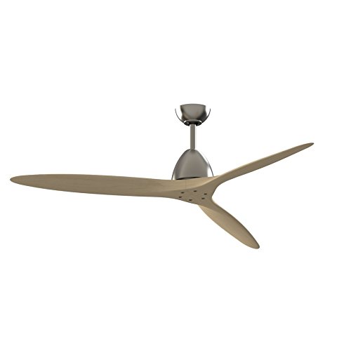 Fanimation Studio Collection Prop 60-in Brushed Nickel Downrod Mount Indoor Ceiling Fan with Remote Control (3-Blade) ENERGY STAR