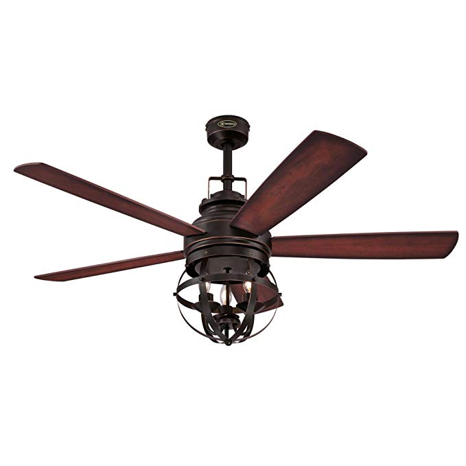 Westinghouse 7217100 Stella Mira 52-Inch Oil Rubbed Bronze Indoor Ceiling Fan, LED Light Kit, Remote Control Included