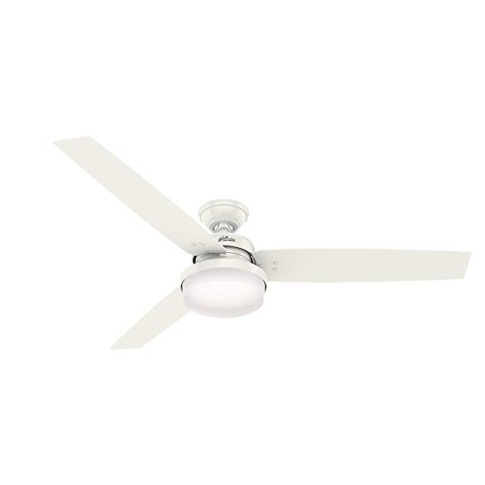 Hunter 59456 Hunter Sentinel Ceiling Fan with Light with Handheld Remote, 60
