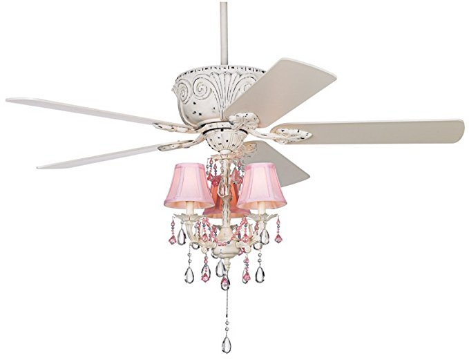 Casa Deville Pretty in Pink Pull Chain Ceiling Fan