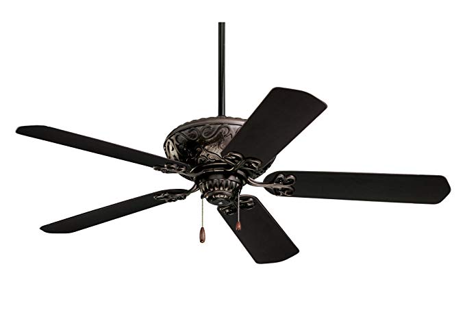 Emerson Ceiling Fans CF670ORB Devonshire 52-Inch Indoor Outdoor Ceiling Fan, Damp Rated, Light Kit Adaptable, Oil Rubbed Bronze Finish