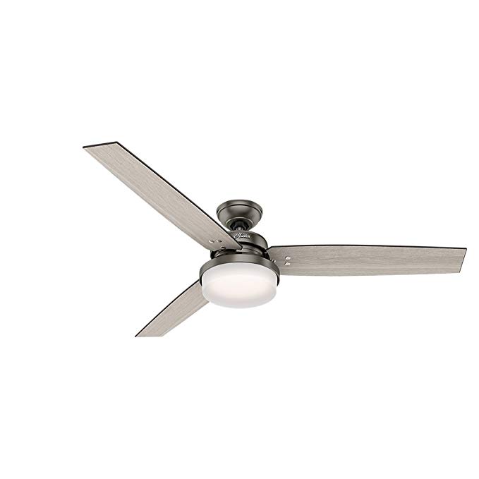 Hunter 59458 Hunter Sentinel Ceiling Fan with Light with Handheld Remote, 60