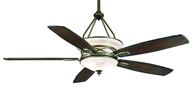 Casablanca 64395 Atria 68-Inch Aged Bronze Ceiling Fan with Five Reclaimed Antique Blades and a Light Kit