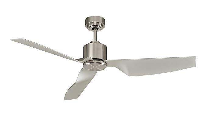 Lucci Air 21052501 Airfusion Climate II 50-inch DC Fan with Remote Control, Brushed Chrome with Silver Blades