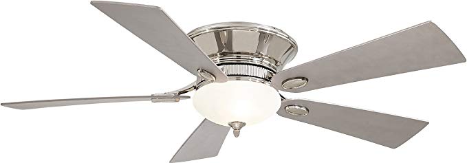 Minka-Aire F711-PN Minka Aire Two Light Hugger Ceiling Fan, Polished Nickel